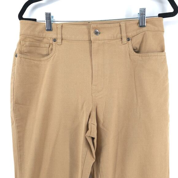 LL Bean Vintage Classic Fit High Rise Camel Comfort Soft Luxe Denim Straight 10R - Picture 2 of 16